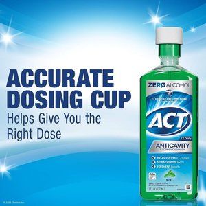 ACT Anticavity Zero Alcohol Fluoride Mouthwash 18 fl. oz.